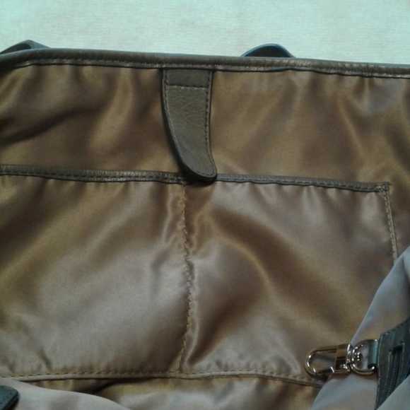 Cole Haan tote bag metallic leather braided detail - Picture 6 of 11